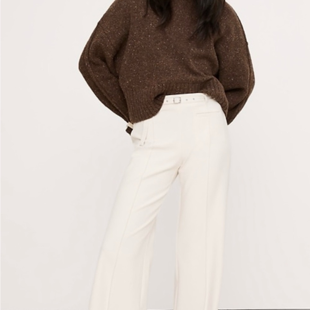 Banana Republic women’s flared pants with self selt